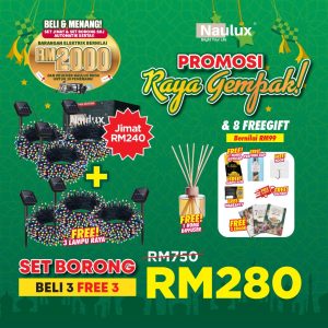 LAMPU RAYA - (SET BORONG JIMAT) BELI 3 FREE 3 + 8 FREEGIFT BERNILAI RM99